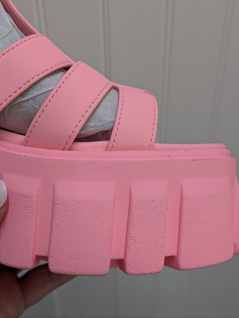 Madden Girl Galexia Strappy Platform Fisherman Sandal in Paris Pink - Picture 9 of 13